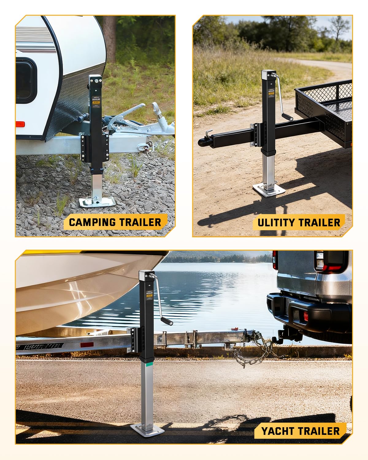 RVshark next to ruler showing adjustable height range for correct fit without extra blocks