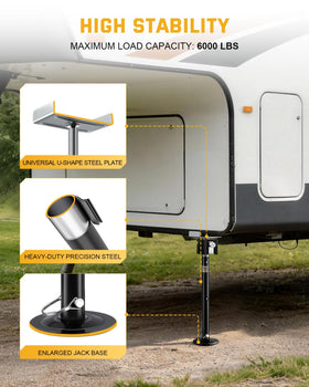 RVshark close-up of U-shaped top securing slide-out frame for safer support