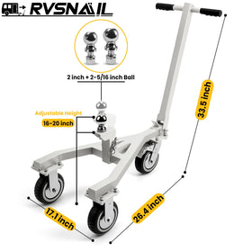 RVSNAIL swivel wheel and brake detail for secure, controlled parking