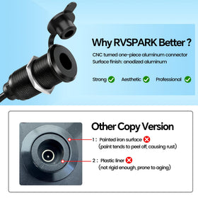 RVSPARK aluminum housing finish showing durable machining and corrosion resistance