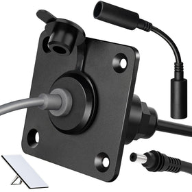RVSPARK front panel view showing waterproof pass-through and neat cable exit benefit