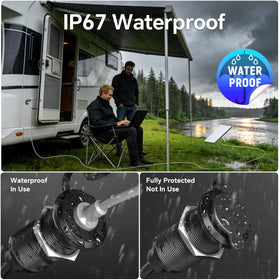 RVSPARK installed on RV roofline with tidy external cable entry and weather protection