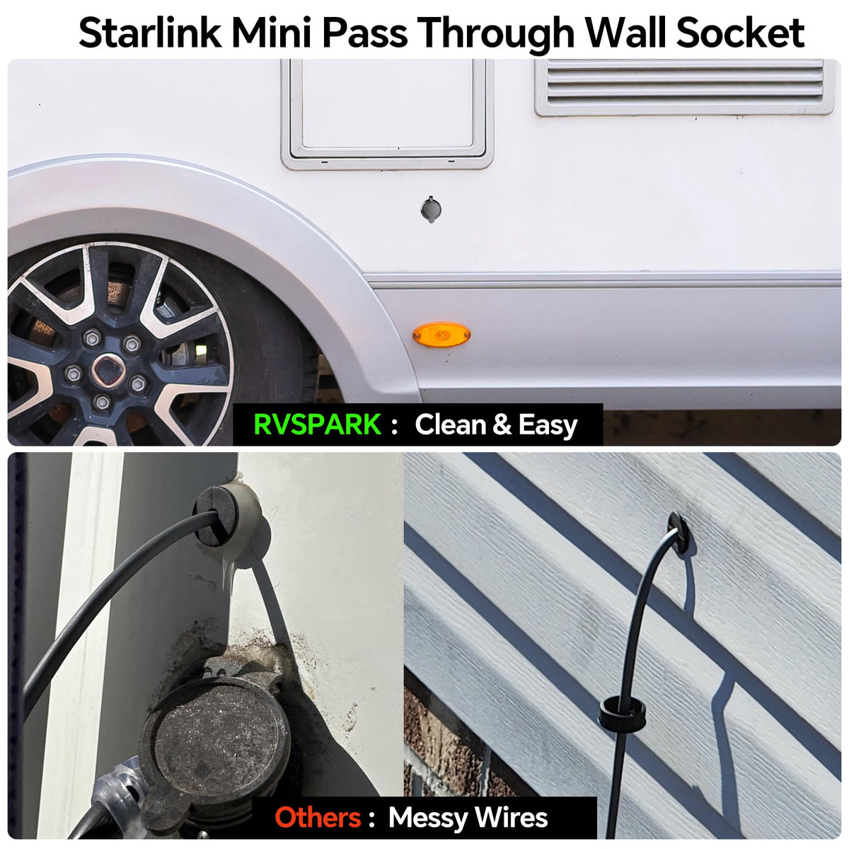 RVSPARK side profile of recessed mount demonstrating low-profile installation benefit