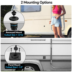 RVSPARK stainless screws and gasket included for corrosion-resistant mounting