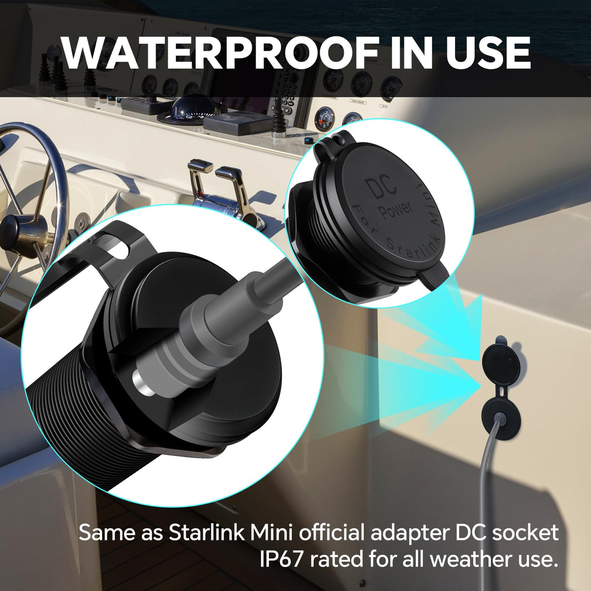 RVSPARK mounted on boat console, waterproof protection for marine connectivity