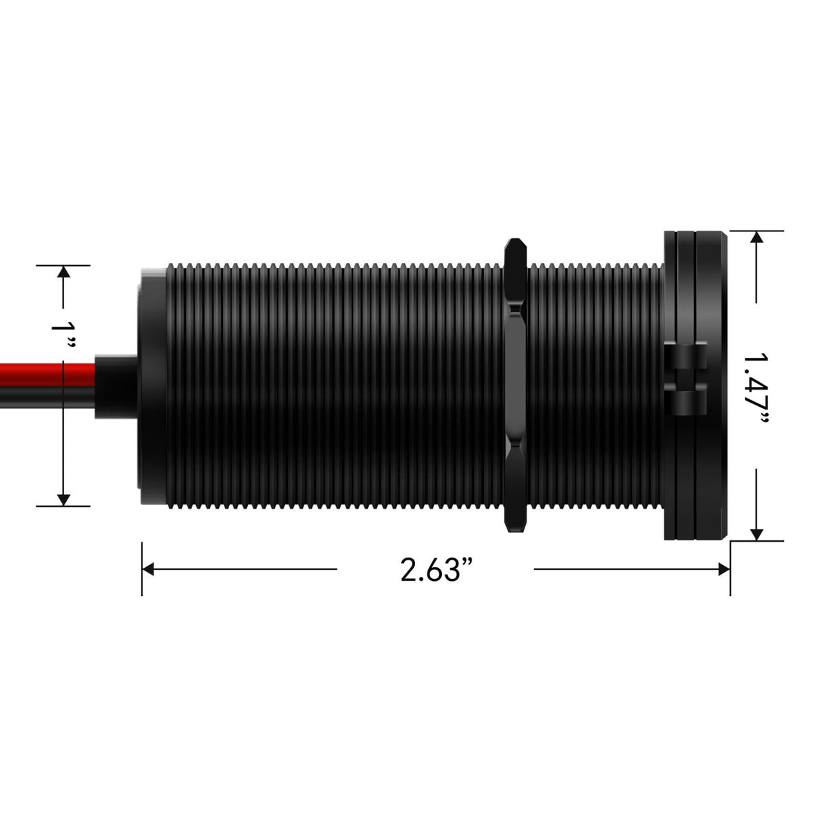 RVSPARK IP67 rubber cover detail, keeps moisture out for dependable use