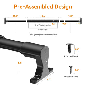 RVZONE telescopic bar adjusted to show 20 to 32 inch length flexibility and fit