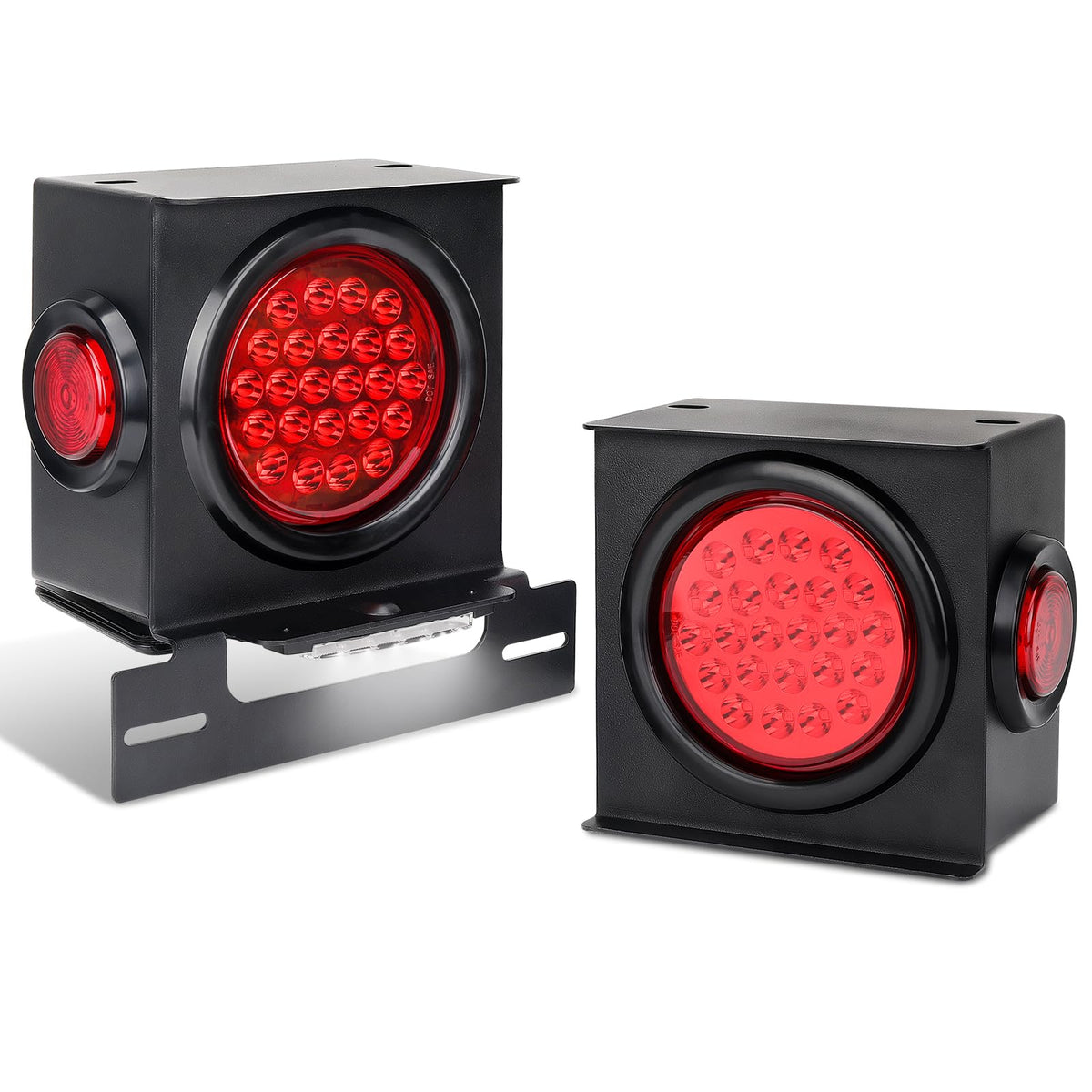 RVZONE front view of 4-inch taillight showing bright signal and improved visibility