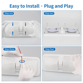 RVZONE installed in camper ceiling providing even cabin light for tasks benefit