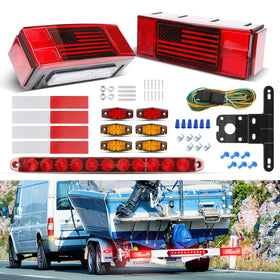 RVZONE left tail light front view showing bright LEDs and durable seal