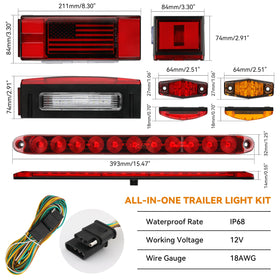 RVZONE license plate bracket and hardware kit showing included parts