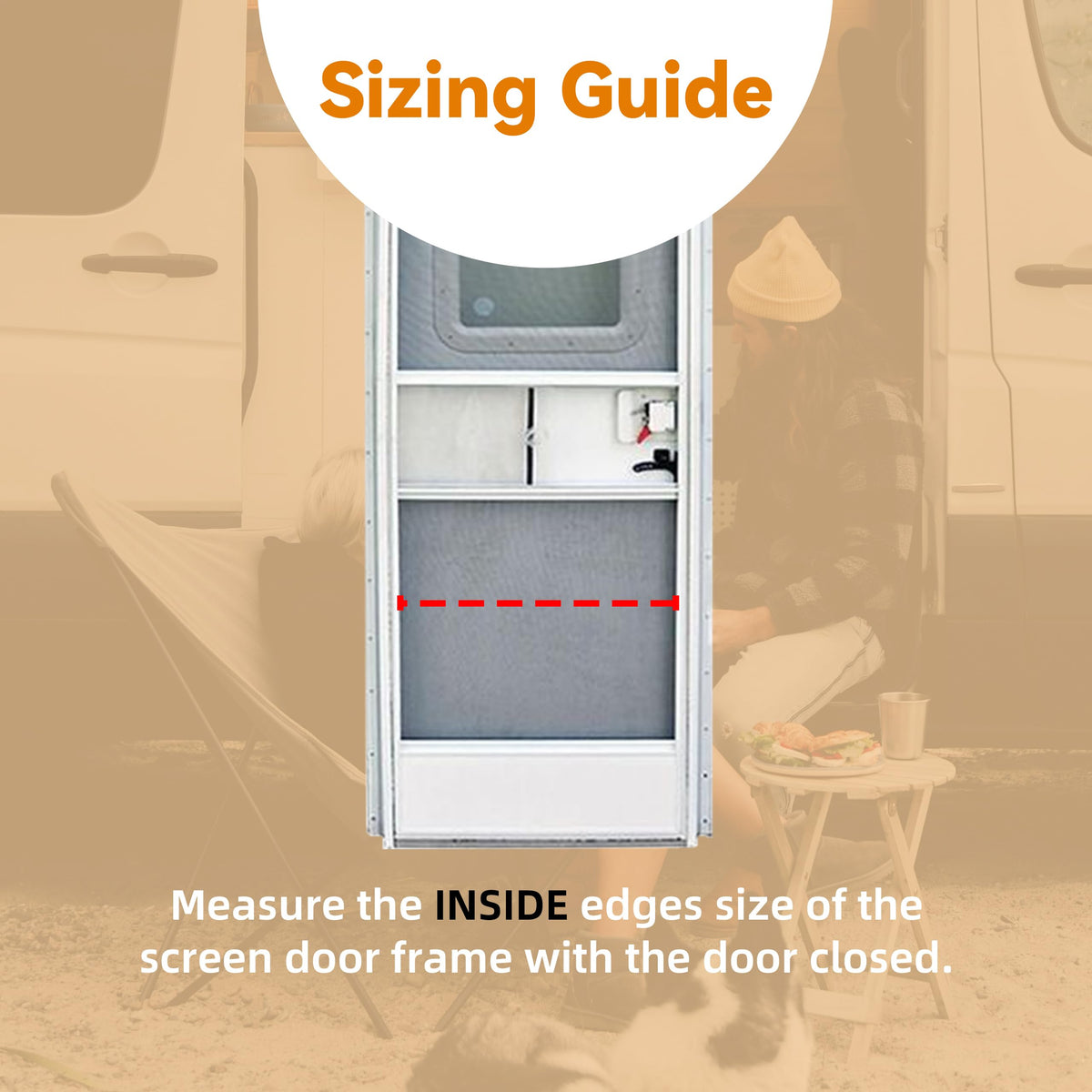RVZONE side profile showing slim fit and low visual impact on RV door