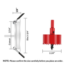 RVZONE slim side profile aluminum body showing thin design benefit: fits shallow ceilings