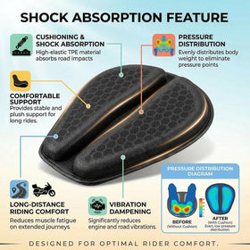 RWUJILONG seat cushion installed on cruiser demonstrating comfort improvement