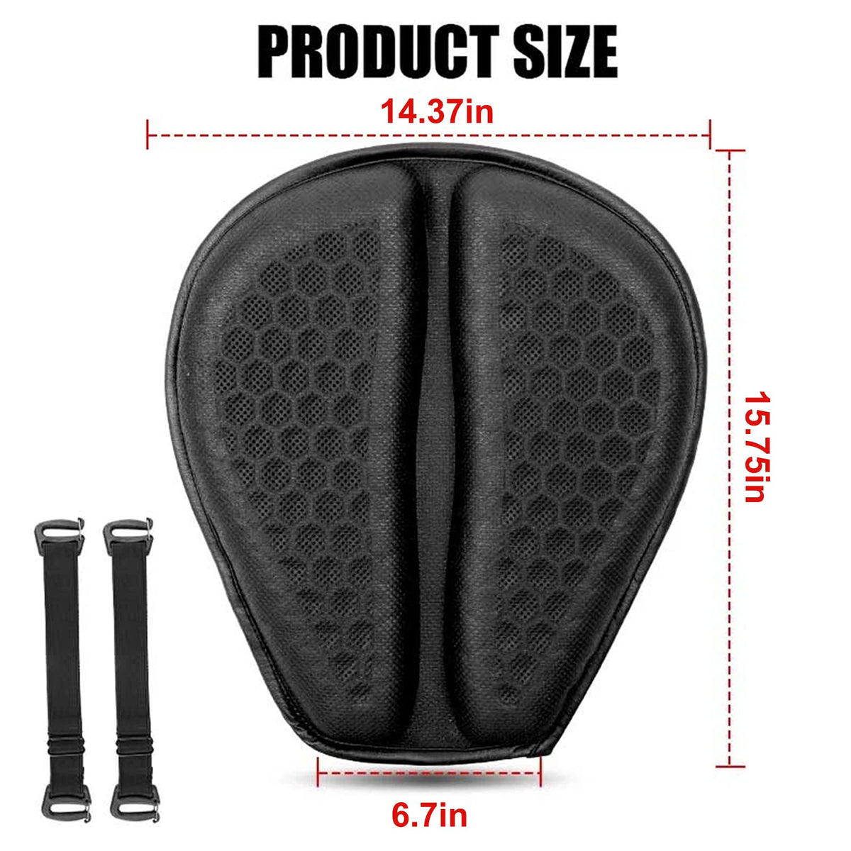 RWUJILONG side profile showing gel thickness for shock absorption