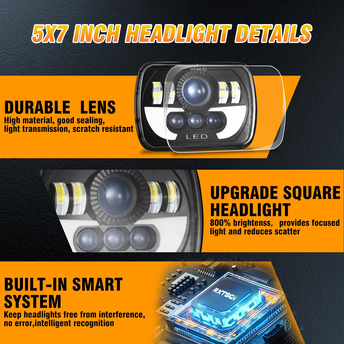 RXTSQI installed on Chevy Express van showing brighter nighttime view
