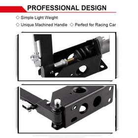 RYANSTAR RACING side profile with scale showing lever length and compact footprint