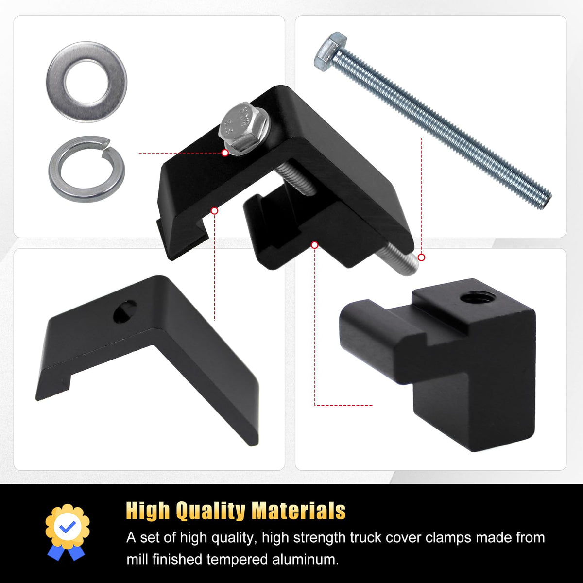 RYANSTAR RACING clamp engaged on cargo rail demonstrating secure attachment benefit