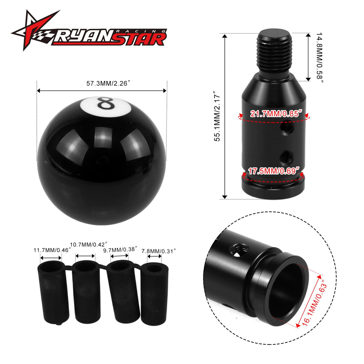 RYANSTAR RACING acrylic texture close-up highlighting durable polished finish benefit