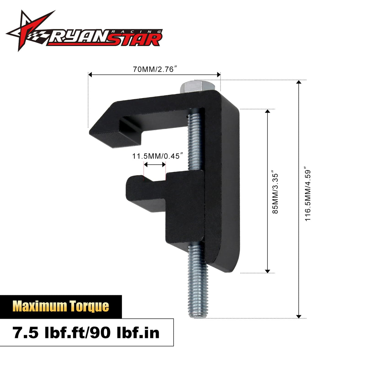 RYANSTAR RACING close-up of tempered aluminum mill finish for corrosion resistance