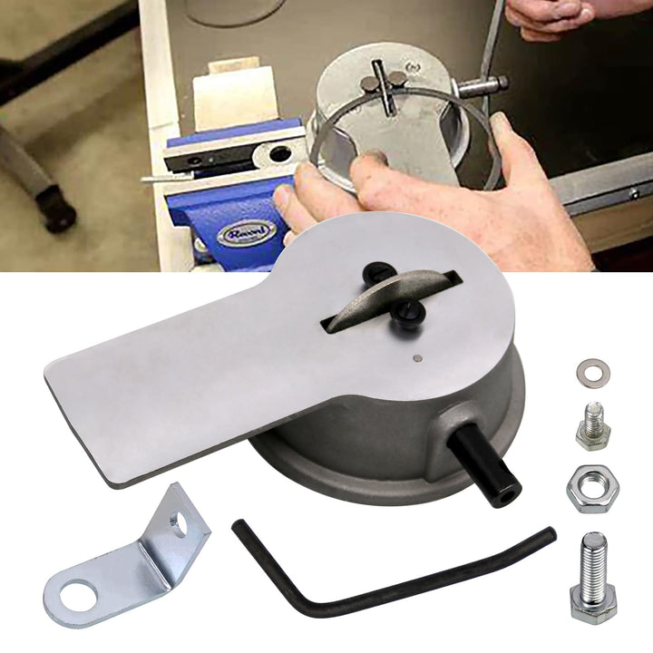 RYANSTAR RACING front view of bench-mounted piston ring filer showing stable setup and dependable performance