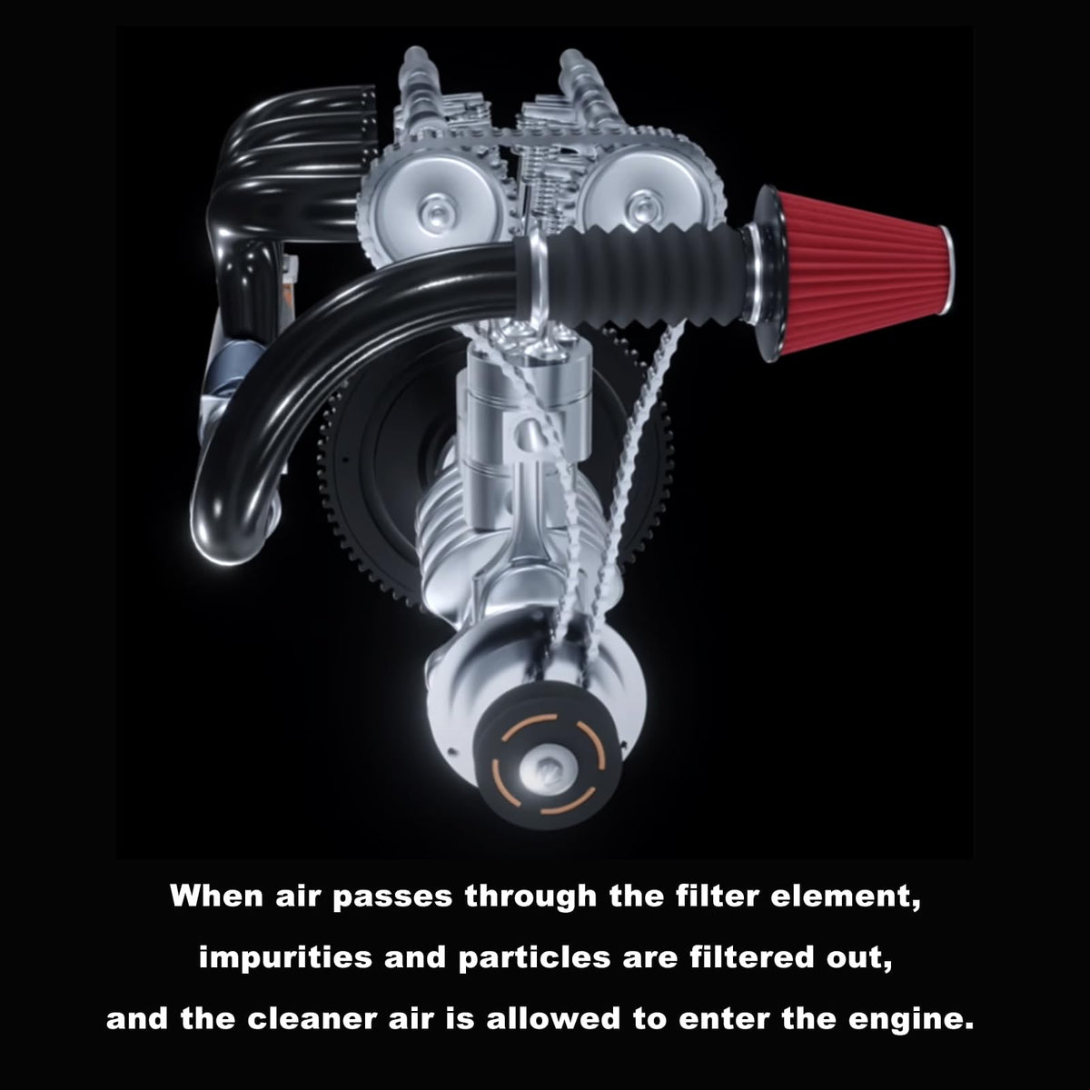RYANSTAR RACING stainless-steel clamp detail securing the filter for reliable mounting