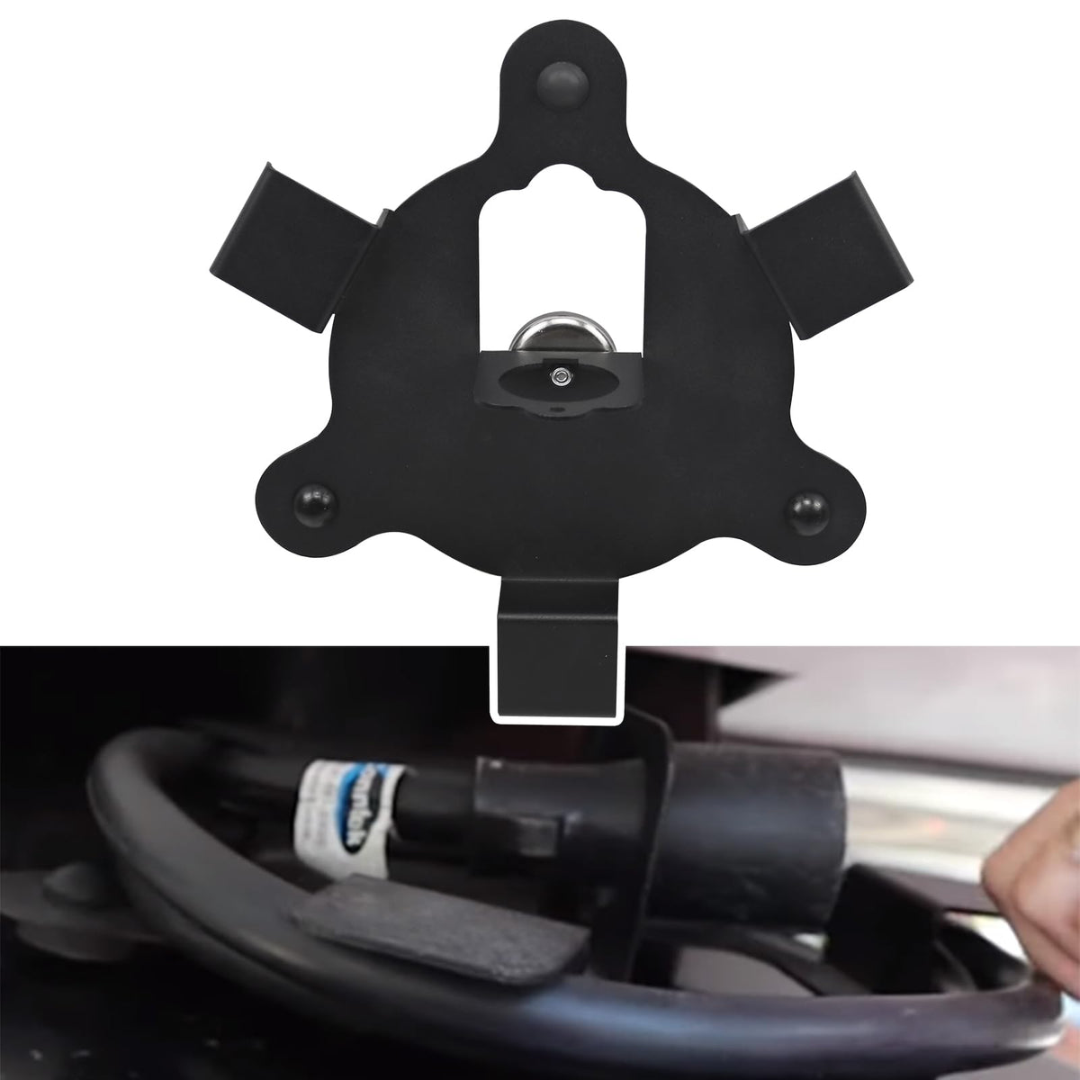 RYANSTAR RACING front view of black bracket showing secure cord storage and organized wiring