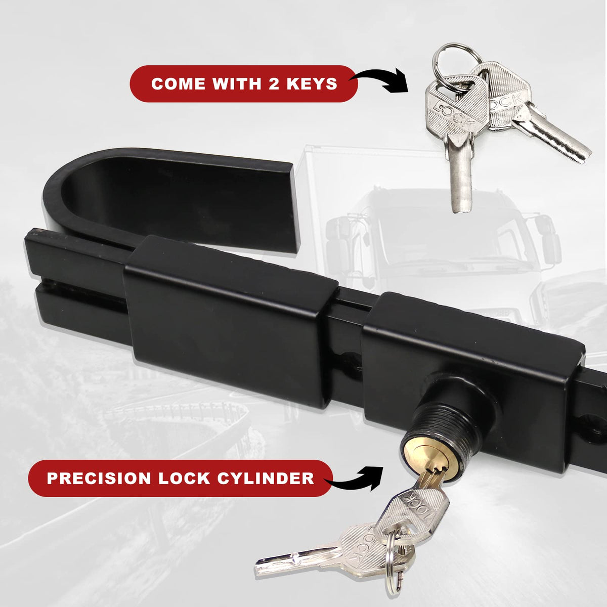RYANSTAR RACING lock installed on trailer door demonstrating fast tool-free security