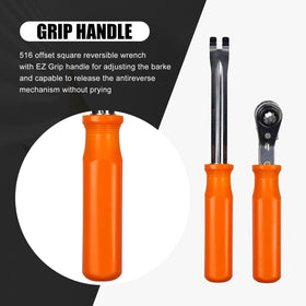 RYANSTAR RACING ratcheting wrench handle detail with E-Z Grip, reduces hand fatigue
