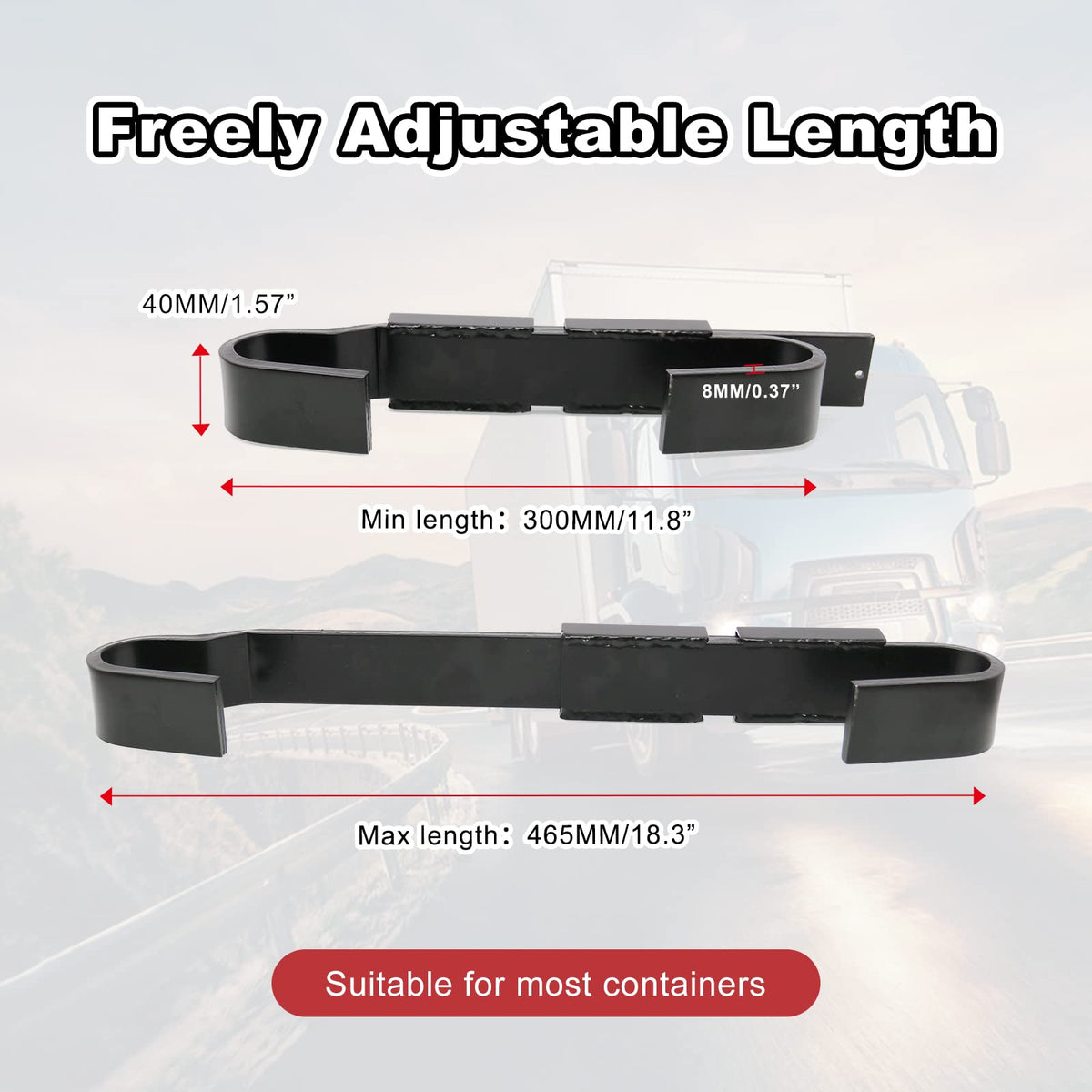 RYANSTAR RACING lock beside a ruler to show adjustable length and scale