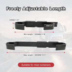 RYANSTAR RACING lock beside a ruler to show adjustable length and scale