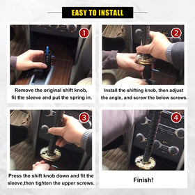 RYANSTAR RACING knob beside a hand for scale illustrating comfortable length and control