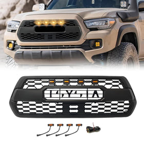 Ryansunoro front grill full view showing bold matte black finish and fit
