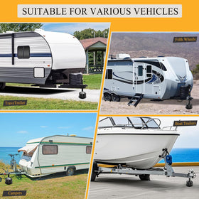 Ryansunoro stabilized trailer at campsite showing reduced sway benefit