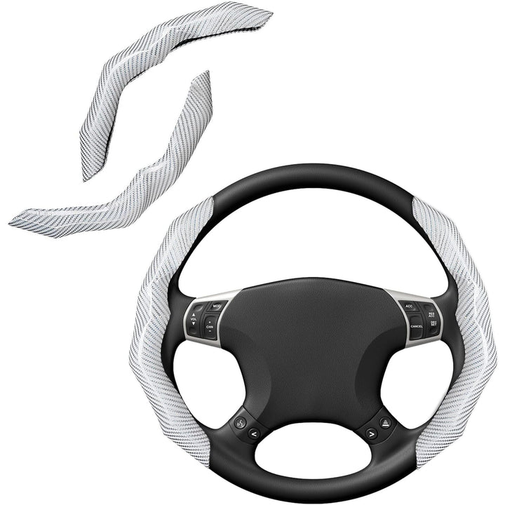 RYCELYSIAN front view of white carbon fiber cover showing sporty upgrade benefit