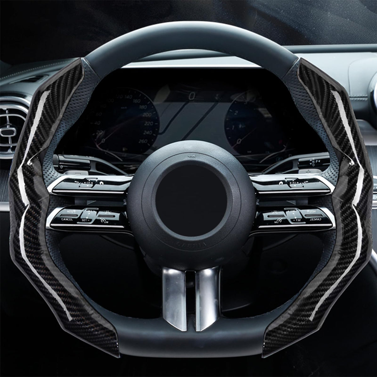 RYCELYSIAN cover installed on steering wheel showing improved grip benefit