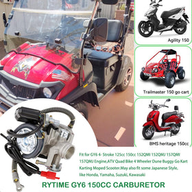 RYTIME carburetor side detail highlighting machining and throttle linkage benefit