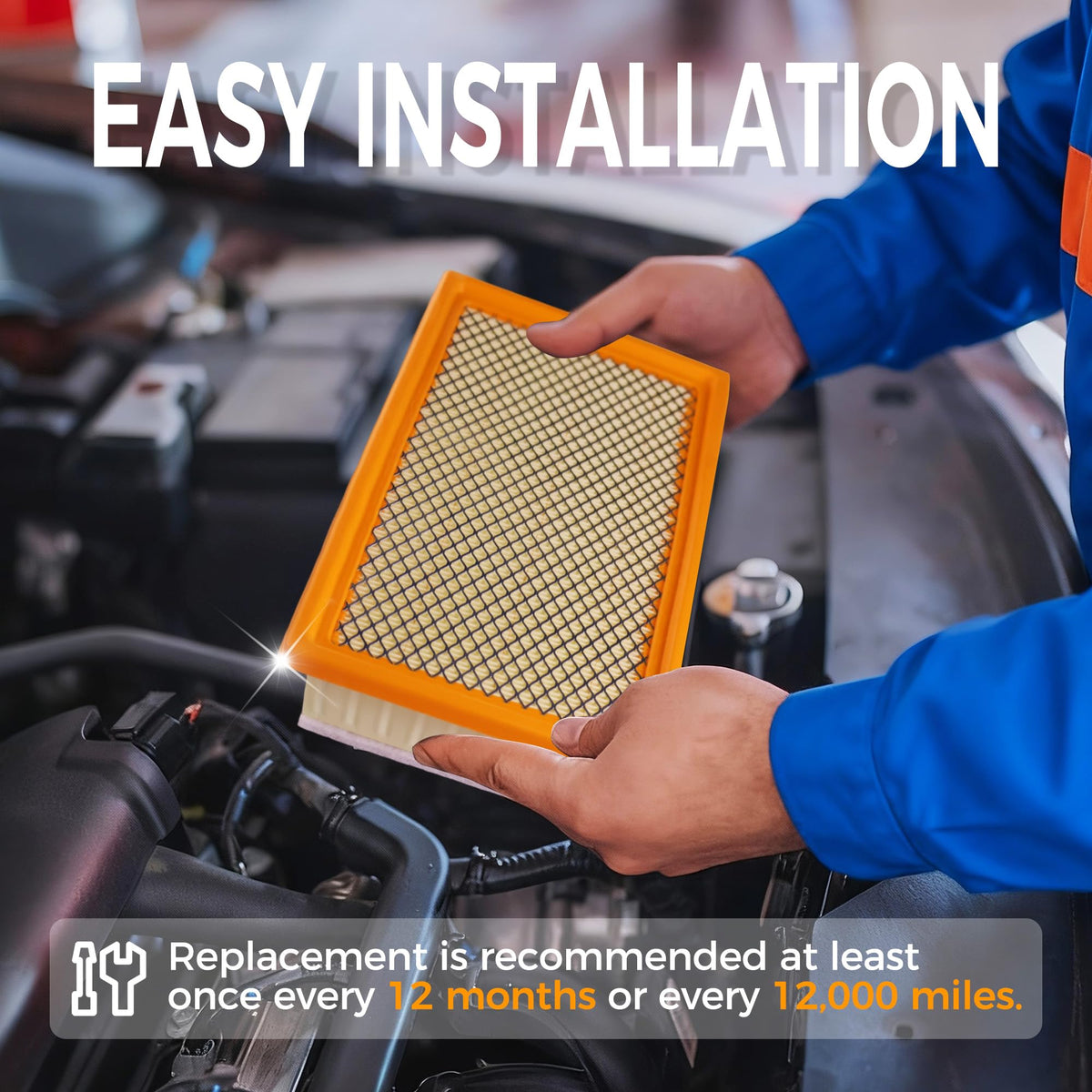 ryvclim cabin filter positioned in glovebox area showing easy access and installation