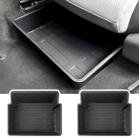 ryvclim front-seat undertray showing clean fit and extra storage benefit