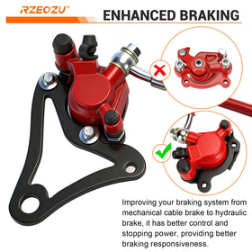 RZEOZU 50 inch brake hose laid flat showing length for easy routing