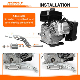 RZEOZU side profile of tensioner bracket showing slim robust design benefit