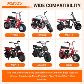 RZEOZU brake cable end fitting detail showing compatibility and easy installation benefit
