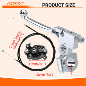 RZEOZU rear brake caliper close view showing pad face for predictable stopping power