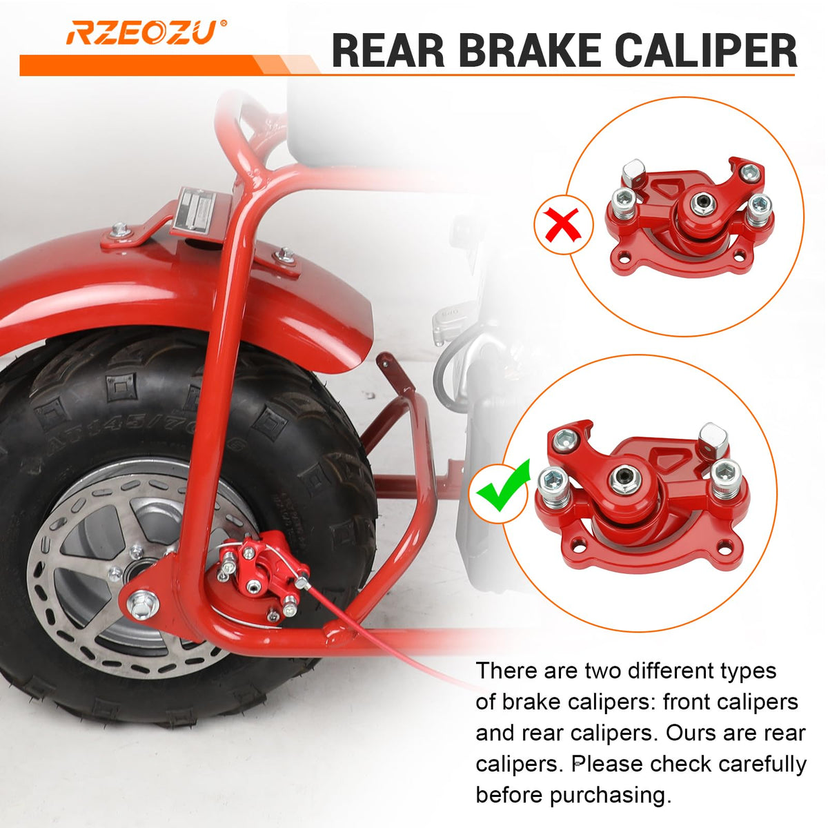 RZEOZU brake pads detail displaying four pads ready to install for immediate stopping power