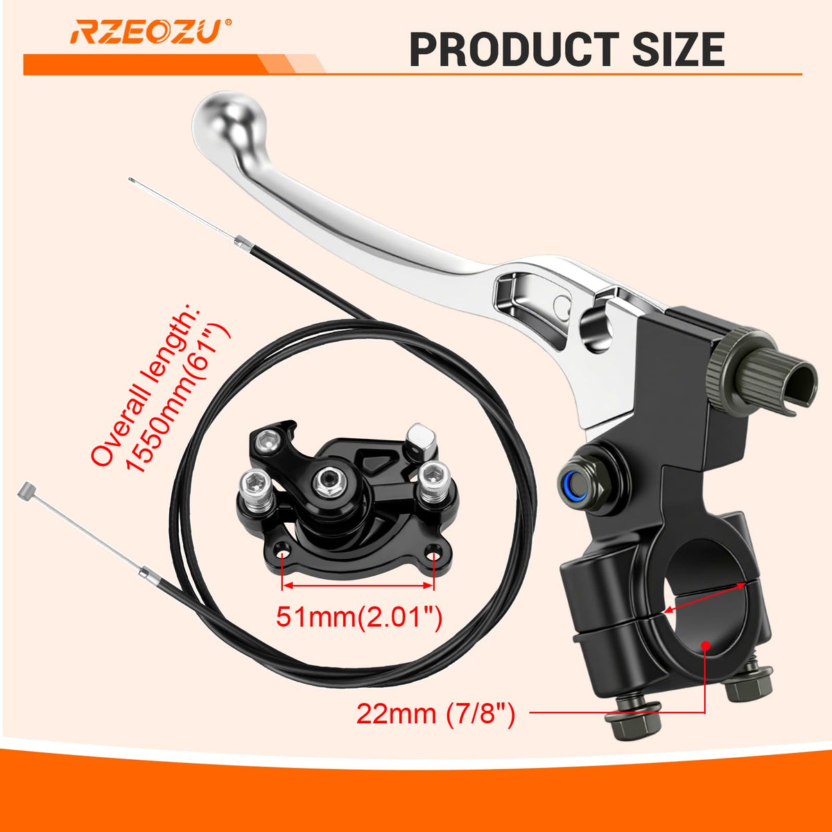 RZEOZU four brake pads layout showing spare pads included for immediate replacement