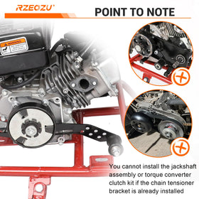 RZEOZU tensioner guiding chain during minibike use for safer rides