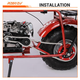 RZEOZU kit layout with chain breaker master links and adjusters for easy installation