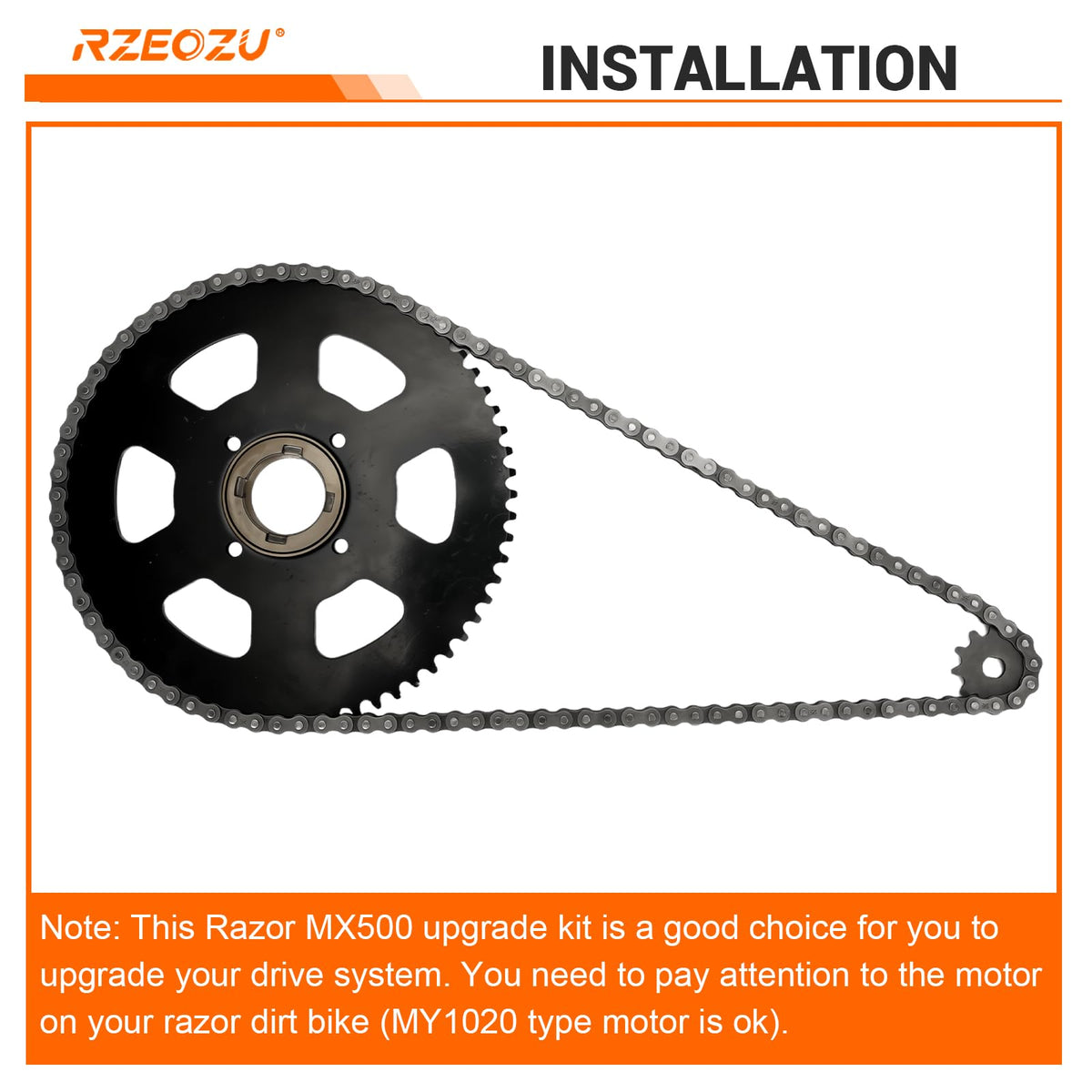 RZEOZU #35 chain and master link detail, easy maintenance and secure join