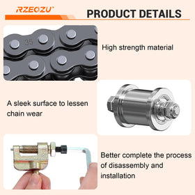 RZEOZU chain wrapped on a sprocket showing smooth engagement and reduced slip