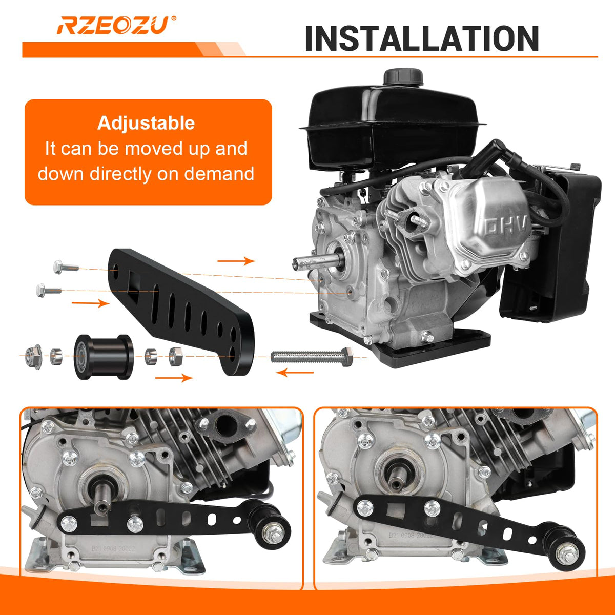 RZEOZU closeup bracket and fasteners highlighting durable construction benefit
